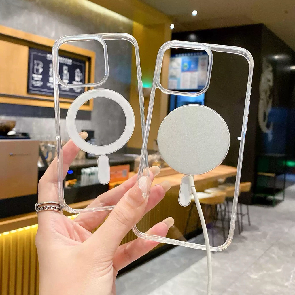 {ส่งจากไทย}เคสแม่เหล็กชาร์จไร้สาย กันกระแทก ขอบนิ่ม Magnetic Case TPU สำหรับไอโฟน i7 i8 SE2 SE3 i7pl
