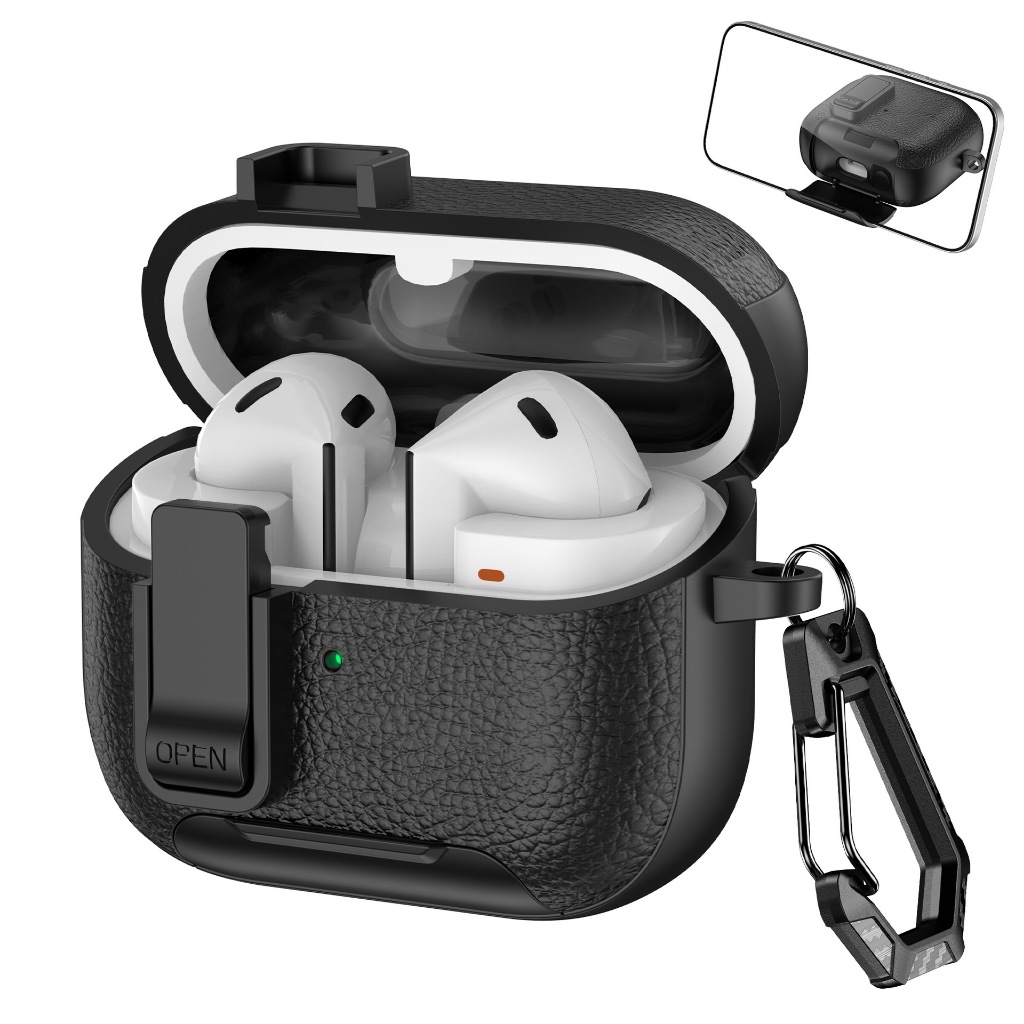 เคส Samsung buds3 / buds 3 pro / buds3 FE มีจุกปิดกันฝุ่น ตั้งมือถือได้ ฝาครอบ คลิปล็อค พร้อมที่คล้อง (Model.24-15)