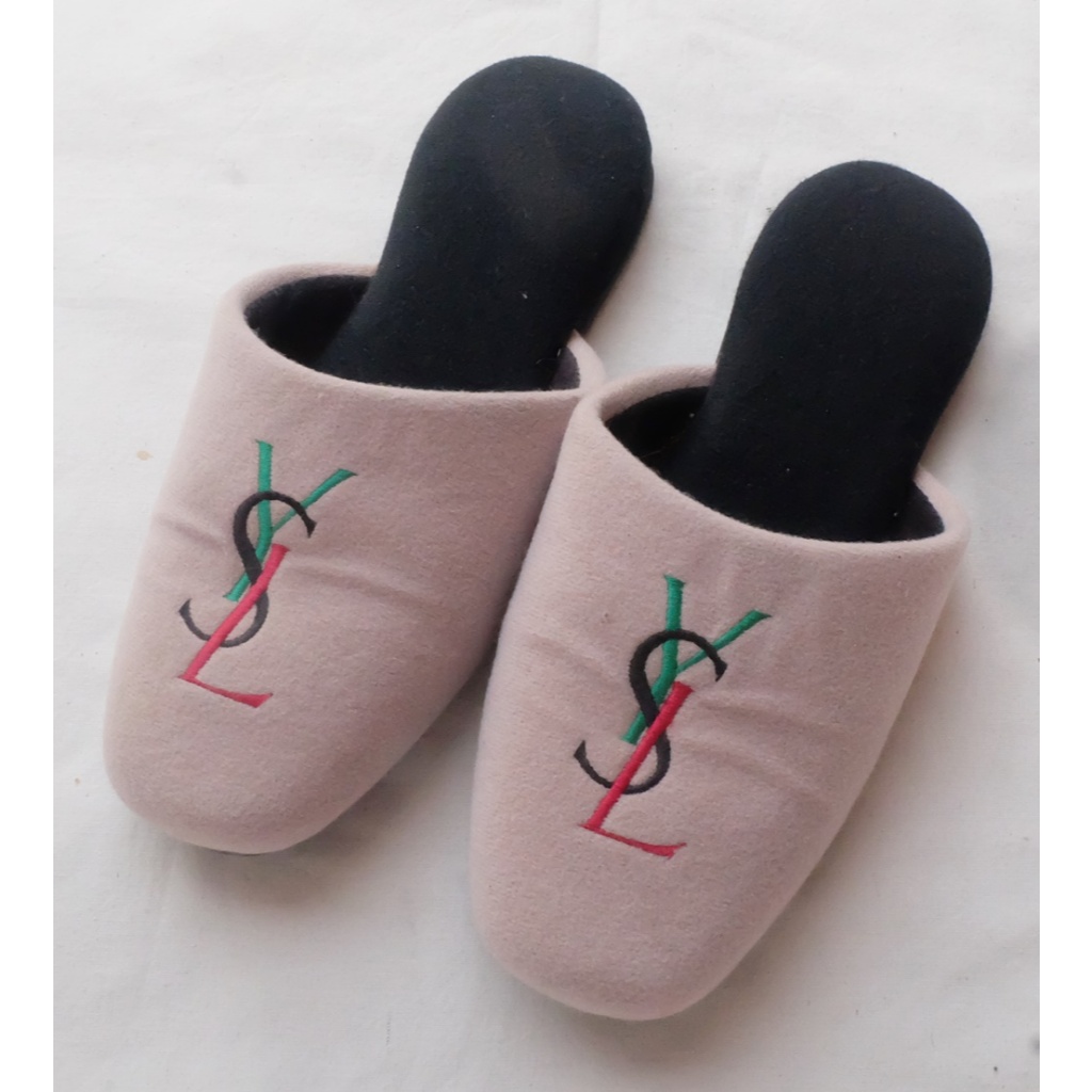 Y S L House Slippers Size 38EU-40EU สีม่วงอ่อน
