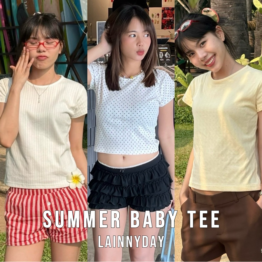 Summer baby tee ผ้าฉลุ มีไซส์ให้เลือก