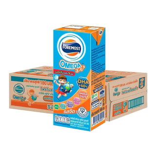 [นมกล่อง] โฟร์โมสต์ โอเมก้า นมยูเอชที รสจืด 180 มล. 36กล่อง FOREMOST OMEGA UHT MILK