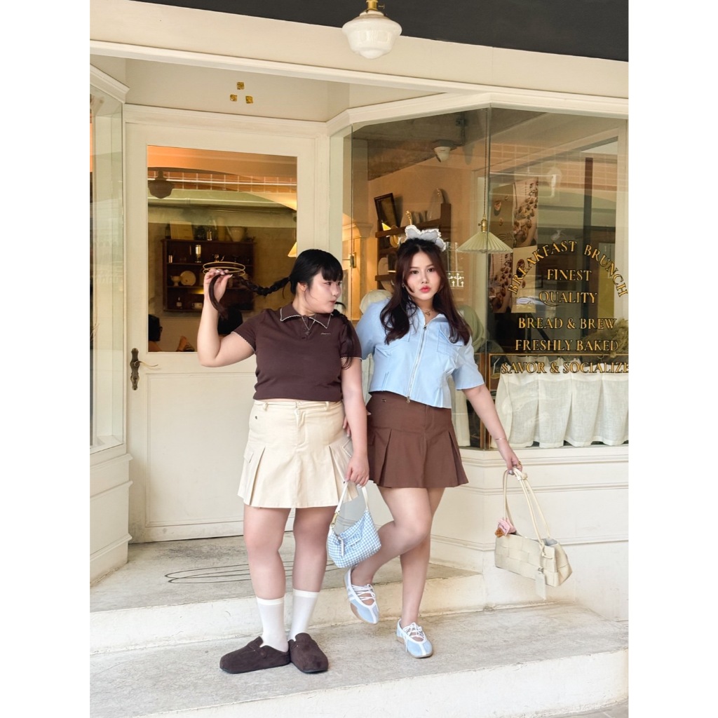 Ease pocket skirt 🚗 กระโปรงสั้นกึ่งคาร์โก้ซับในกางเกง (SK0053) - Merrychubbyhouse