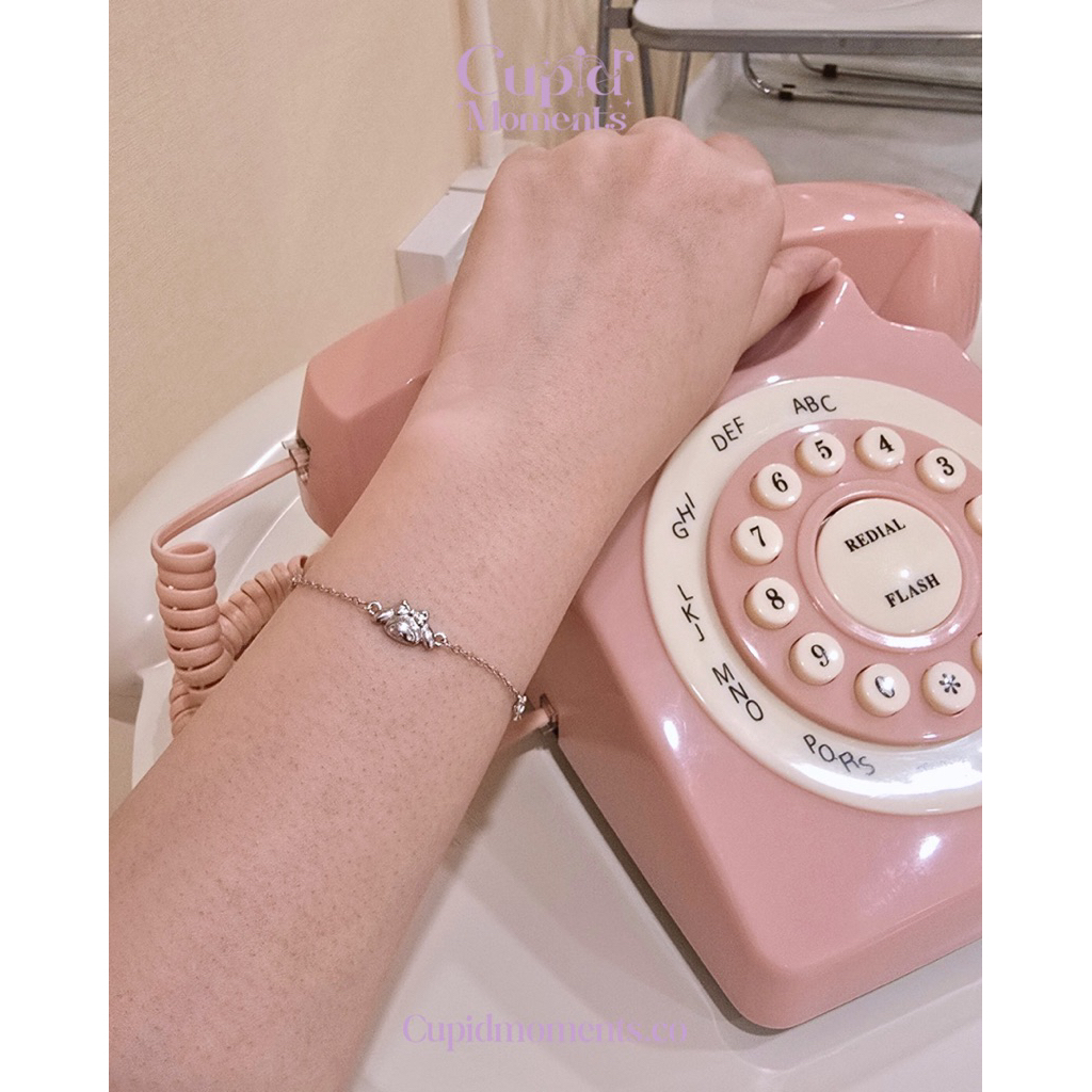 (เงินแท้ S925) My Melody Bow Bracelet สร้อยข้อมือมายเมโลดี้ ราคา ถูกที่สุด ดีลบีเคเค แกลเลอรีภาพที่ 2