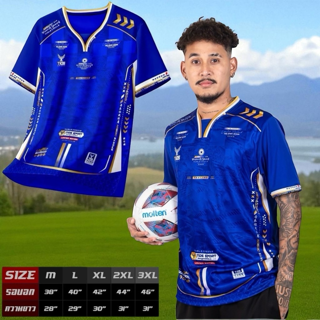 Tids-02 เสื้อกีฬาพิมพ์ลายผ้านิ่มใส่สบายใส่ได้ทั้งผู้หญิงและผู้ชาย
