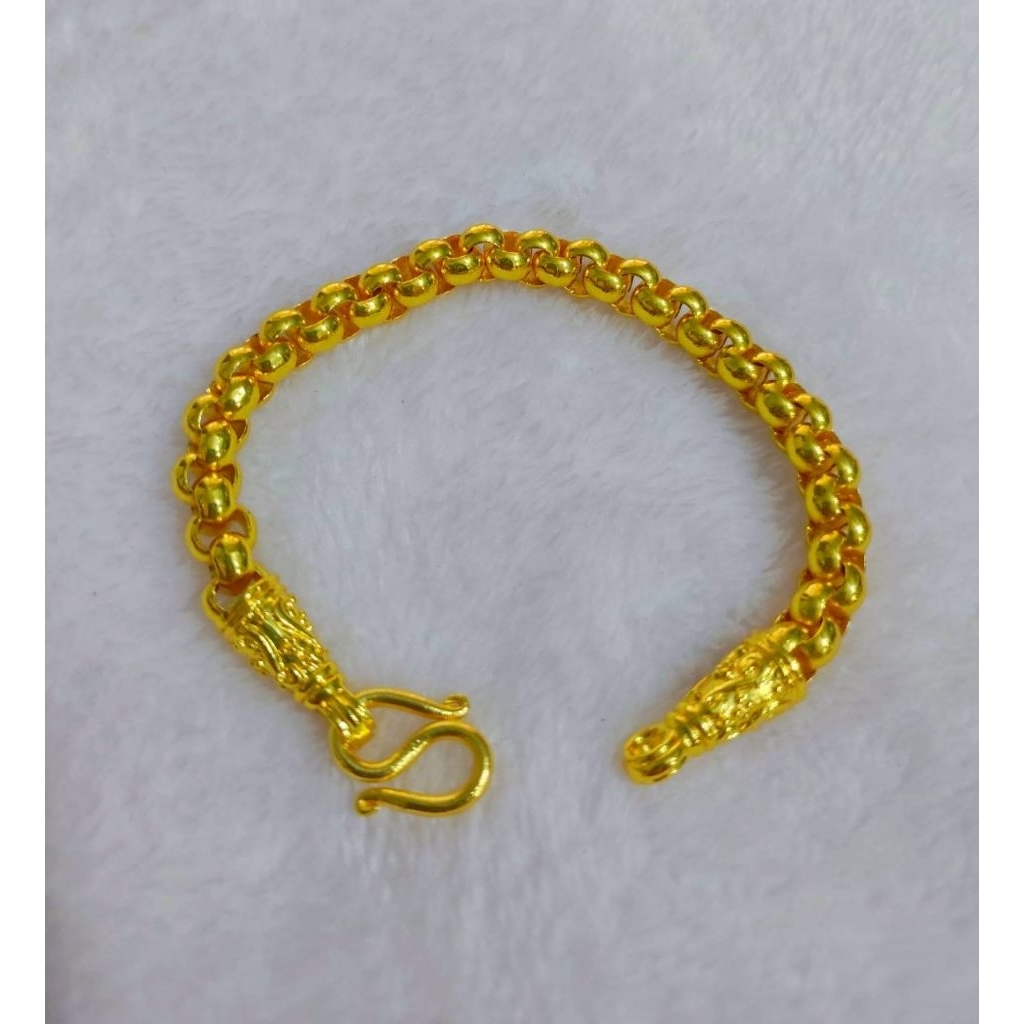 S301ข้อมือหวายแน่นหนัก1บาท2บาทไม่มีตุ้งติ้ง ทองชุบเคลือบหนางานตันแน่นสวยเหมือนของจริง