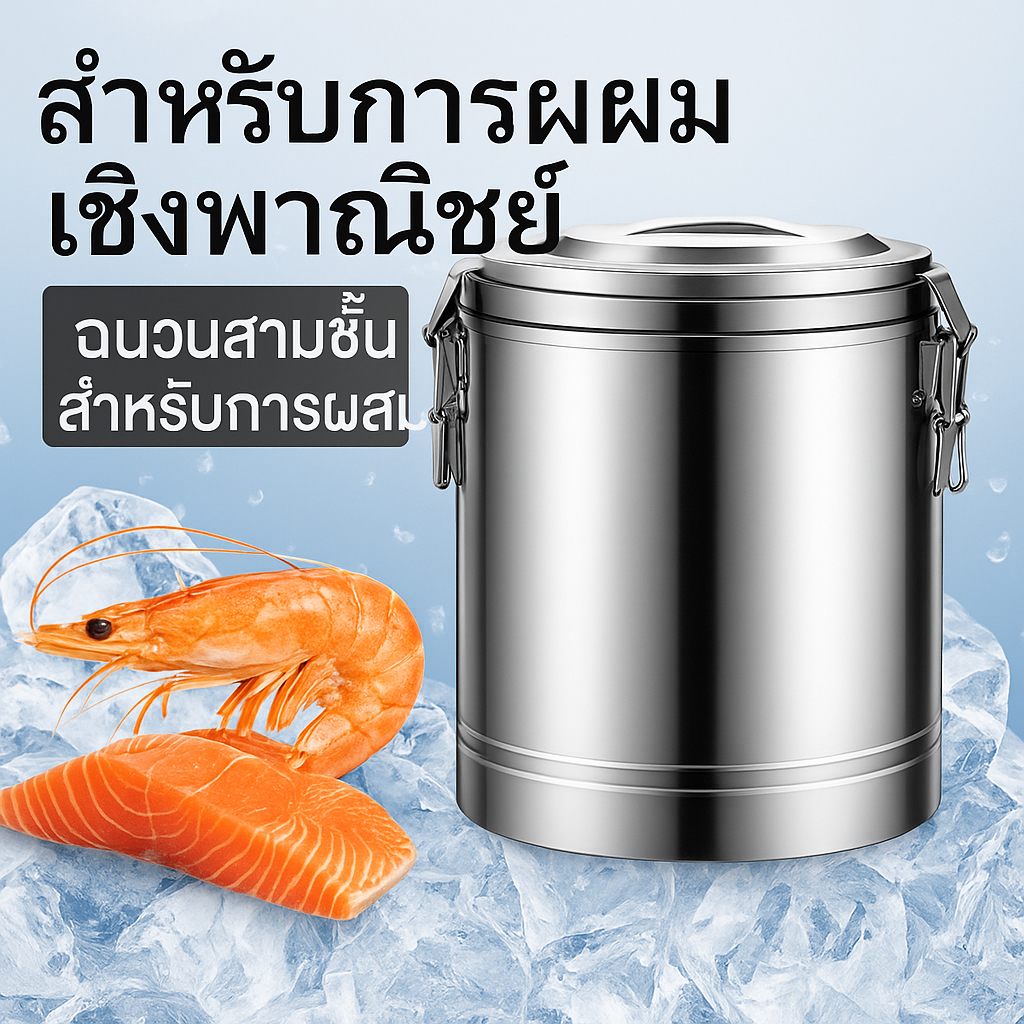 ถังคูลเลอร์สแตนเลสสามชั้น ถังเก็บความเย็นและความร้อน ถังชานม ถังชาเชิงพาณิชย์ เก็บอุณหภูมิได้นาน 24 ชม. หม้อเก็บอุณหภูมิ