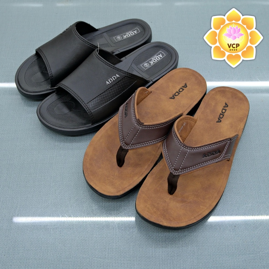 รองเท้า ยางPVC/หนังPU สีดำ/น้ำตาลอ่อน เบอร์ 41/43 เหมาะสำหรับพระสงฆ์