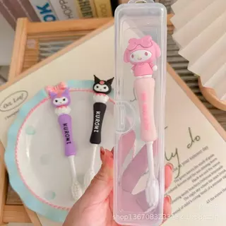 พร้อมส่ง แปรงสีฟันเด็กถึงเด็กโตด้ามหัวการ์ตูนลายน่ารักขนาดพกพา 54600