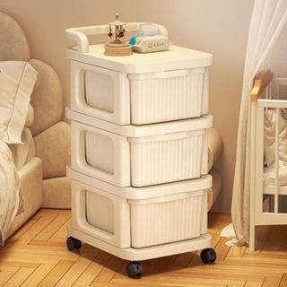 Kaman Mallชั้นลิ้นชักเก็บของ มีที่จับ+ล้อเลื่อน ดีไซน์มินิมอ…