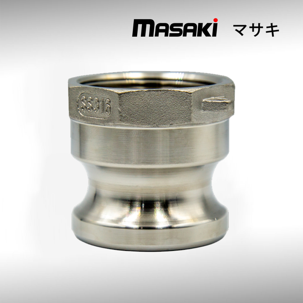 Camlock coupling part A SS316, สแตนเลส316, 1/2"-2" ข้อต่อสวมเร็ว BSP, NPT ฟิตติ้ง Quick coupling fit