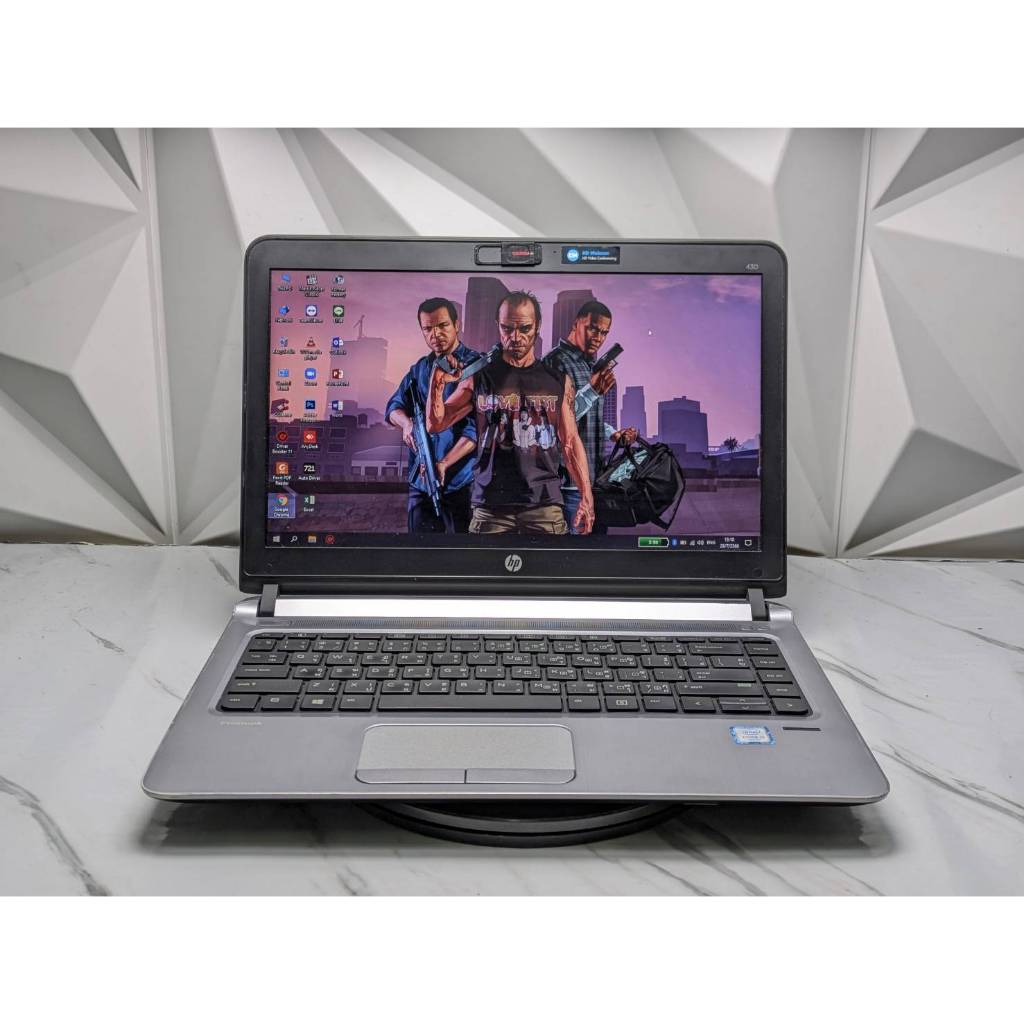 second hand notebook  Hp Probook 430 G3  สเปก intel Core i5-6200U (gen6)  Ram 8 GB SSD 120 GB   Wifi