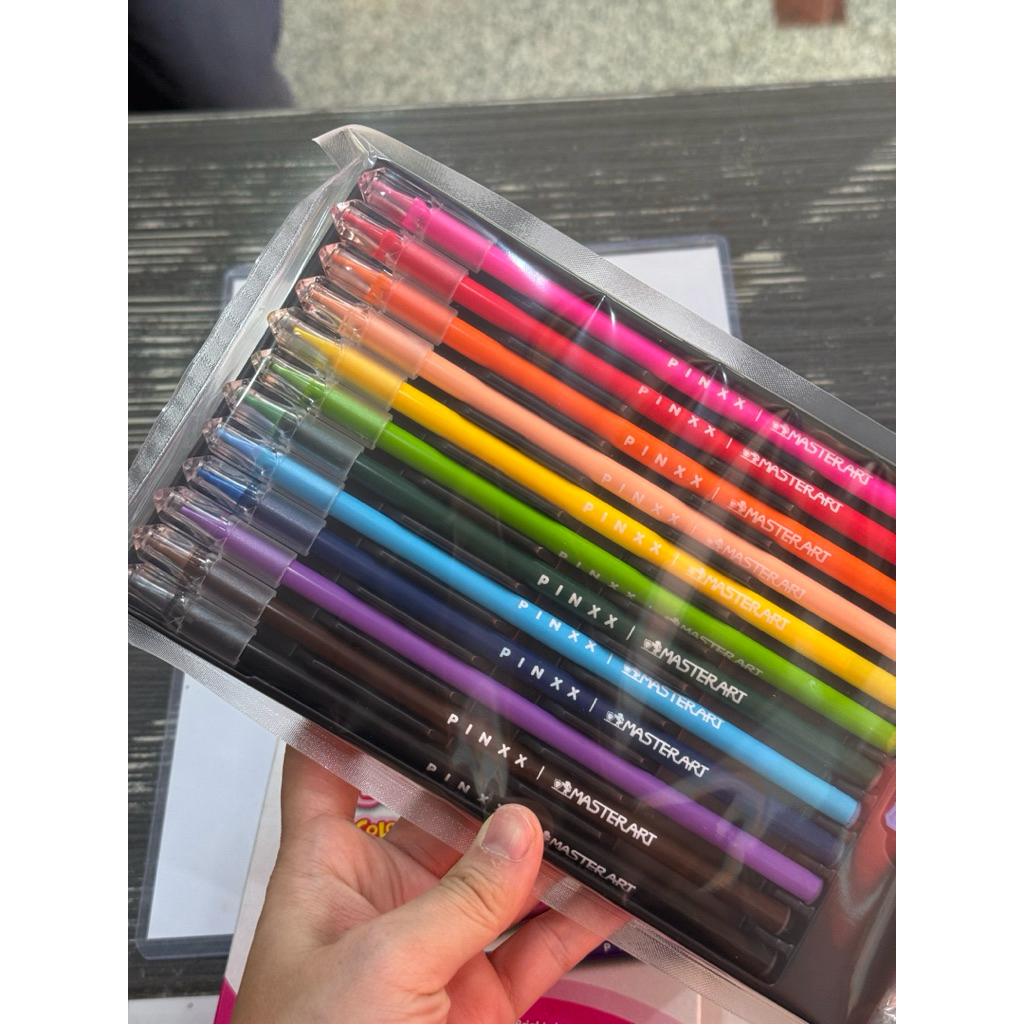 Masterart ดินสอสี Pinxx ระบายน้ำ ไส้ใหญ่ ล้างออกได้ เซต12สี พร้อมกบเหลา - รูปที่ 5