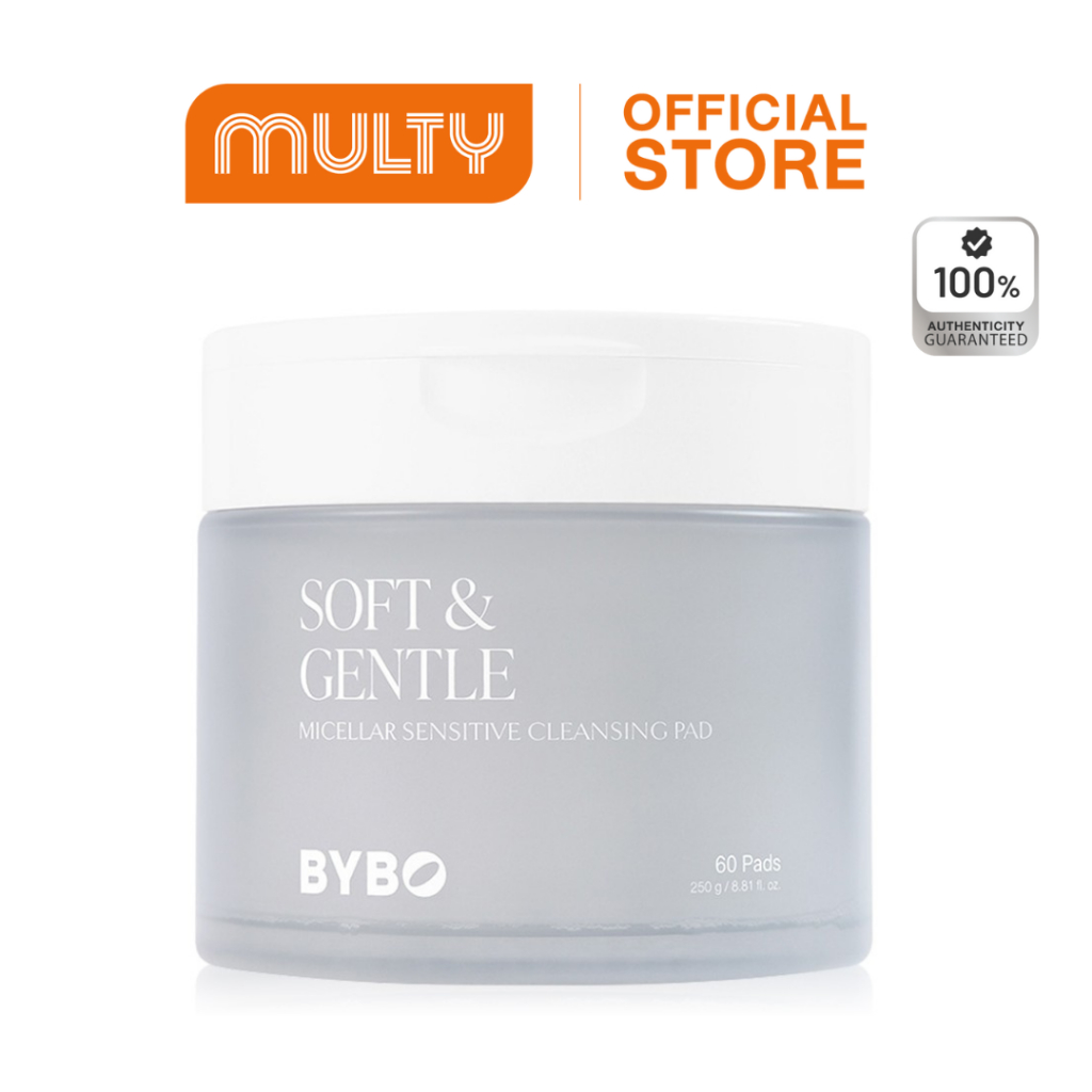 Bybo Soft&Gentle Micellar Sensitive Cleansing Pad 250 g.คลีนซิ่งแพด สูตรไมเซลลาร์ 60 แผ่น