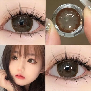 MiDROO คอนแทคเลนส์สี เหมาะกับเมื่อแต่งหน้า Big eyes Black/Brown-14.5mm Monthly Replace