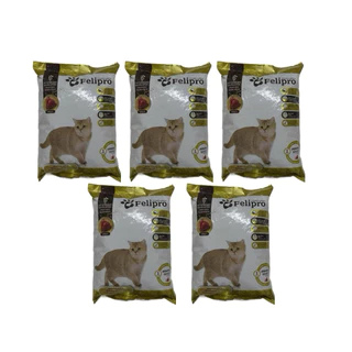 Felipro Cat Food tuna สีทอง รสทูน่า ลดโอกาสเกิดนิ่วเหมาะสำหรับแมวหลังหย่านม 15/04/2027ถุง1 กิโล มีให้เลือกเเบบ3-5-10ถุง