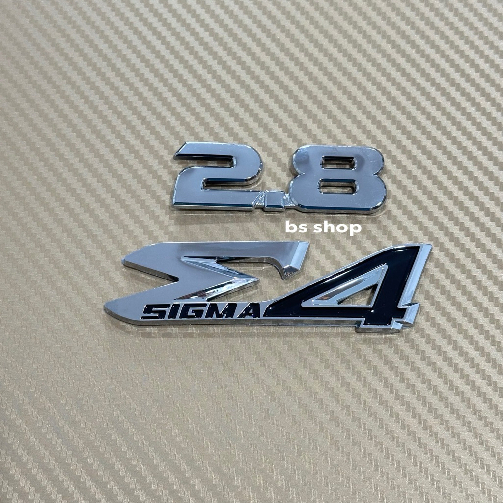 โลโก้ 2.8 ซิกม่า4  ติดท้าย Toyota ฟอร์จูนเนอร์ ราคาต่อชุด 2 ชิ้น