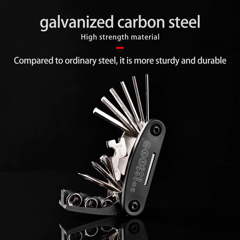 ชุดเครื่องมือซ่อมจักรยาน เครื่องมือซ่อมจักรยานอเนกประสงค์แบบพกพา 16-in-1 จักรยาน G3278 - รูปที่ 4