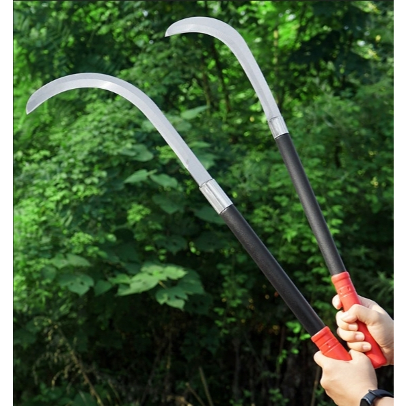 คมกริบ เหล็กแมงกานิส มีดพร้า SK5 มีดขอชัก มีดขอชักกล้วย ตัดแต่งใบกล้วย มีดตัดกล้วย มีดทำสวน มีดตัดแต่งกิ่งไม้ ด้ามยาว - รูปที่ 3