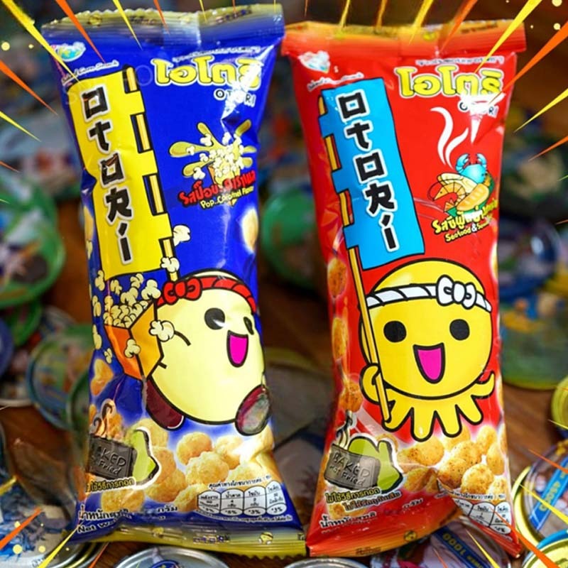 โอโตริ ข้าวโพดอบกรอบ รสป๊อปคาราเมล OTORI Corn Snack Pop Caramel 8g.x12ซอง (By Shopee  SuperTphone1234) - รูปที่ 4