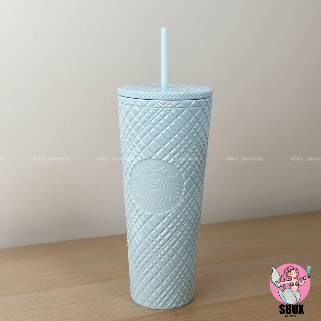 🩵 แก้ว Starbucks Jewel Cold Cup สี Mint Blue ขนาด 24oz (710ml) ของแท้จาก Starbucks