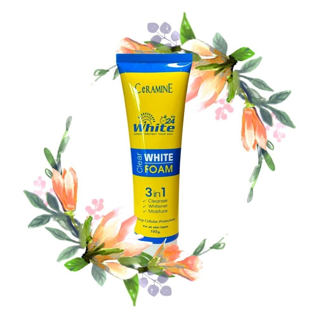 เซอรามายน์ ไวท์ ทเวนตี้โฟร์ เคลียร์ไวท์ โฟม (CERAMINE WHITE24TH CLEAR WHITE FOAM)