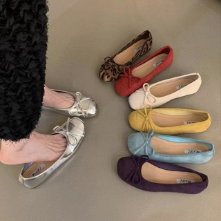 รองเท้าแมรี่เจนส้นแบน พื้นนุ่ม สไตล์บัลเล่ต์ สวมใส่สบายและมี…