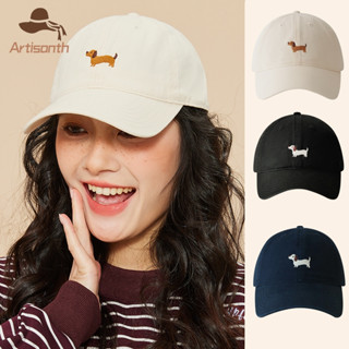 ส่งเร็ว💥หมวกเบสบอล หมวกทรงปีกกว้างปักลายดัชชุนด์ ระบายอากาศแ…