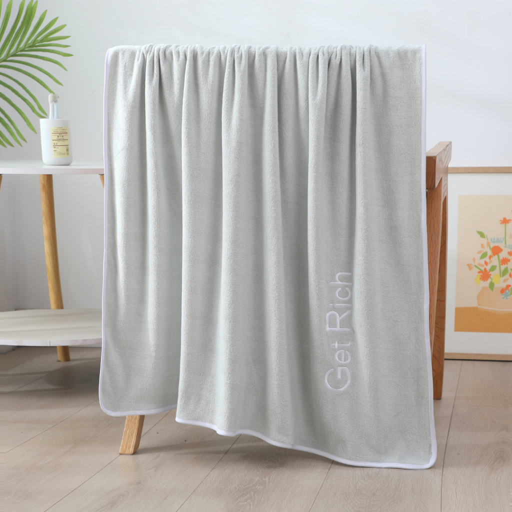 YJY-01/02 【มี 2 ขนาดให้เลือก】ผ้าเช็ดตัวนาโนรุ่น GetRich  สีพื้น ผ้าขนหนูนาโนซับน้ำดี แห้งไวมาก ผ้าไมโครไฟเบอร์ - รูปที่ 3