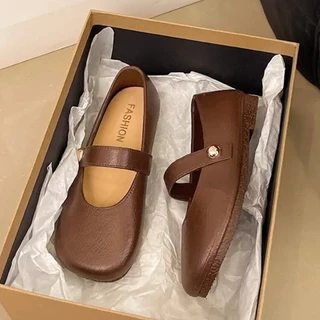 พร้อมส่งจากไทย【0824】รองเท้าMARY JANEโซคิวท์ใส่สบายๆกลางแจ้งน่ารักสุดๆ