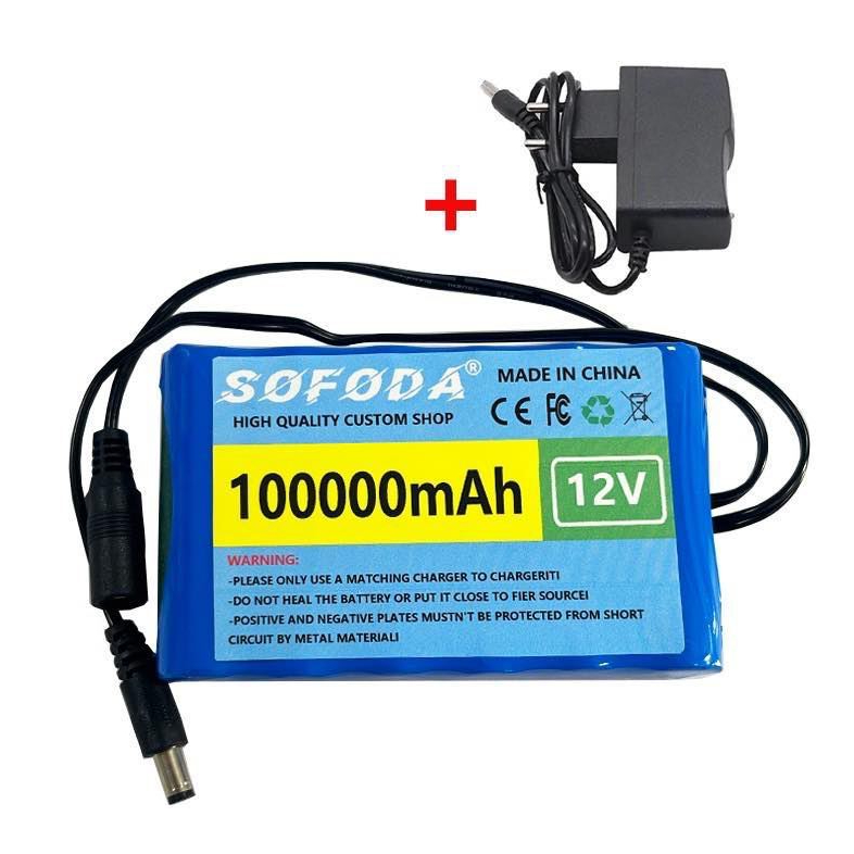 แบตเตอรี่ลิเธียม  12V 30AH/100AH  แบตเตอรี่  1000W  E-bike  12.6V  BMS + charger  แบตเตอรี่แท้  แบตเ