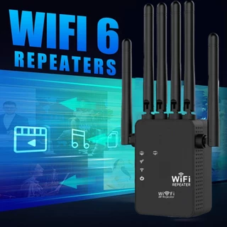🔥6 เสาอากาศ ตัวดูดสัญญาณ ตัวขยายสัญญาณ wifi 300Mbps2.4G/5GHZ ขอบเขตความคุ้มครอง 700㎡ ตัวกระจายwifi repeater ตัวกระจา