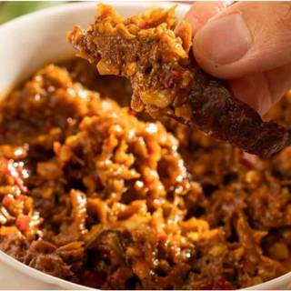 New ปลาร้าสับทรงเครื่อง ผัดสุก ขนาด350กรัม  ไร้น้ำมัน สมุนไพ…