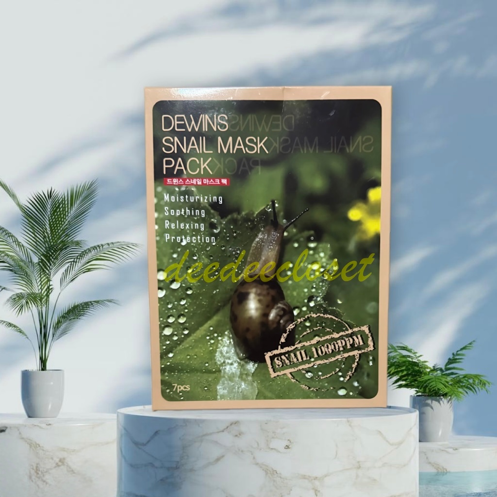DEWINS Snail Mask Pack มาส์กหน้า สร้างผิวใหม่ในพริบตา (1 กล่อง มี 7 แผ่น) *Mask001