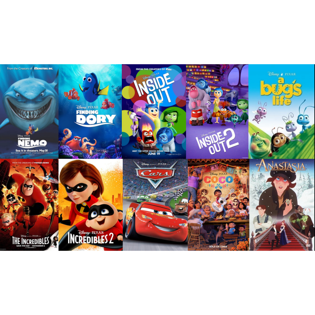 Flash Drive 64 Gb Animation Vol.1 Finding Nemo_Finding Dory_Inside Out_Cars  ภาพ 1080p HD และ 4K