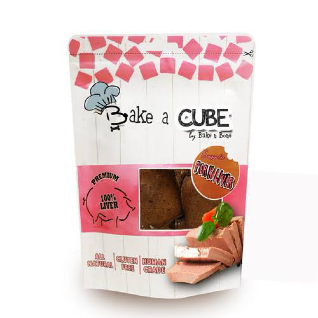 east Bake a cube pork liver all natural gluten free ตับหมู สำหรับสุนัข70 กรัม กลูเต้นฟรี