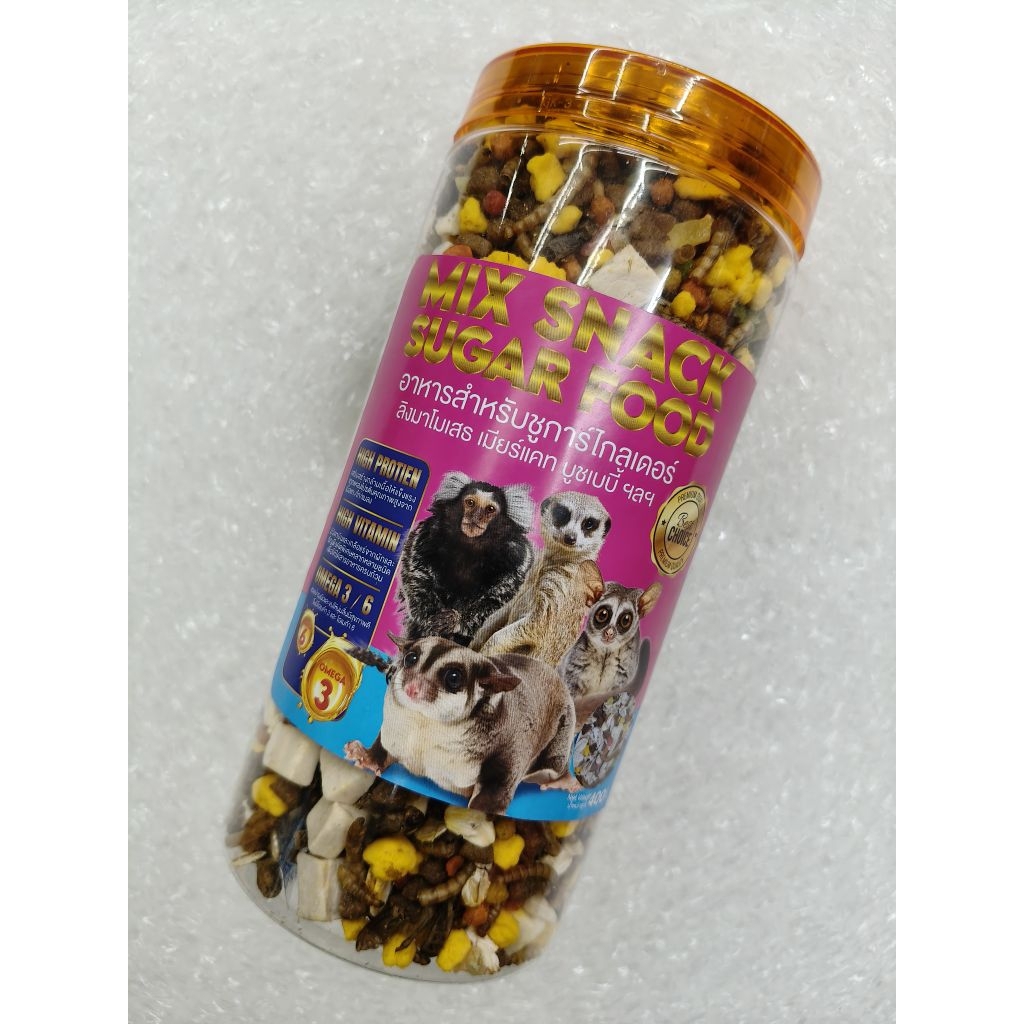 Mix Snack Sugar Food 400g. อาหารรวมสำเร็จรูป อาหารชูก้าร์ กระรอก แฮมสเตอร์ ราคา ถูกที่สุด ดีลบีเคเค แกลเลอรีภาพที่ 3
