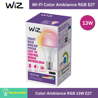 WiZ Color Ambiance RGB หลอดไฟอัจฉริยะ เปลี่ยนสีได้ 16 ล้านสี 13W ขั้ว E27