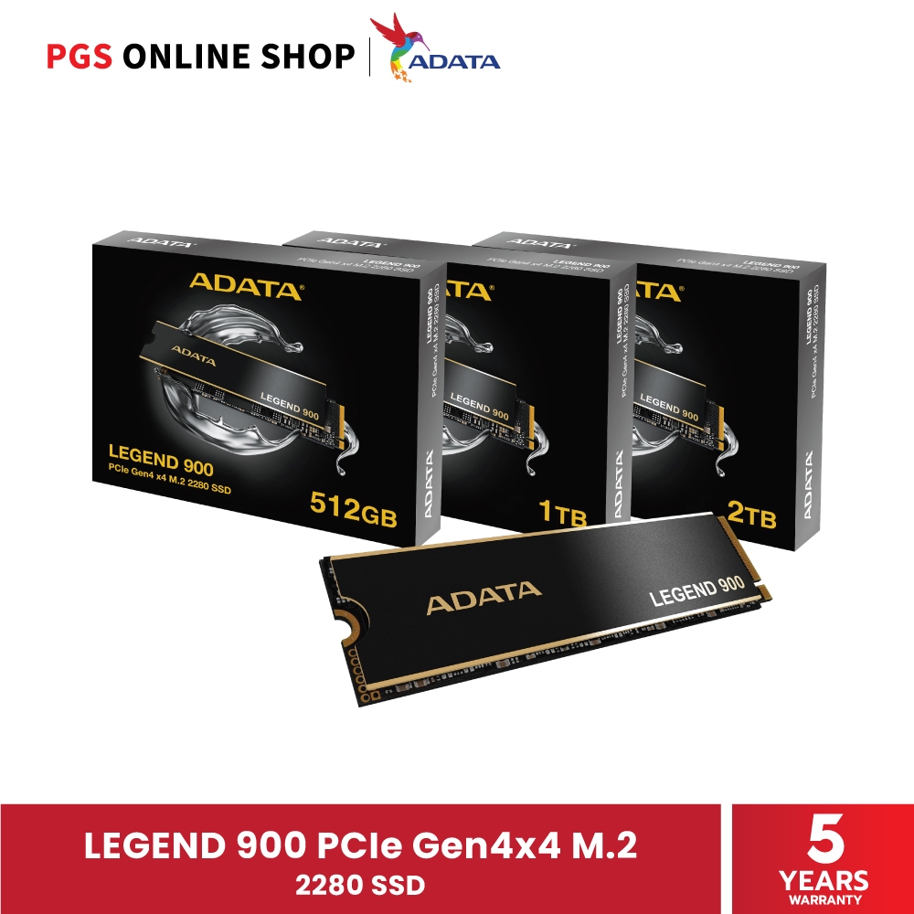 ADATA LEGEND 900 PCIE GEN4 x4 M.2 2280 SSD 3D NAND (เอสเอสดีภายใน) ความจุ 512GB/1TB/2TB
