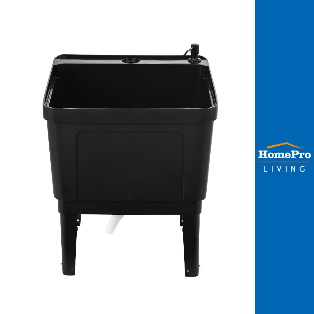 KUCINE ซิงค์ขาตั้งพลาสติก 1 หลุม BS5048 สีดำ จัดส่งโดย HomePro