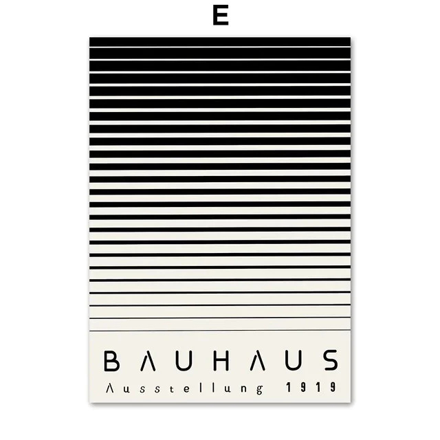 (พร้อมส่งจากไทย ภาพรวมกรอบ)Boho  Bauhaus Line เรขาคณิต Nordic สีดํา สําหรับตกแต่งผนัง - รูปที่ 6