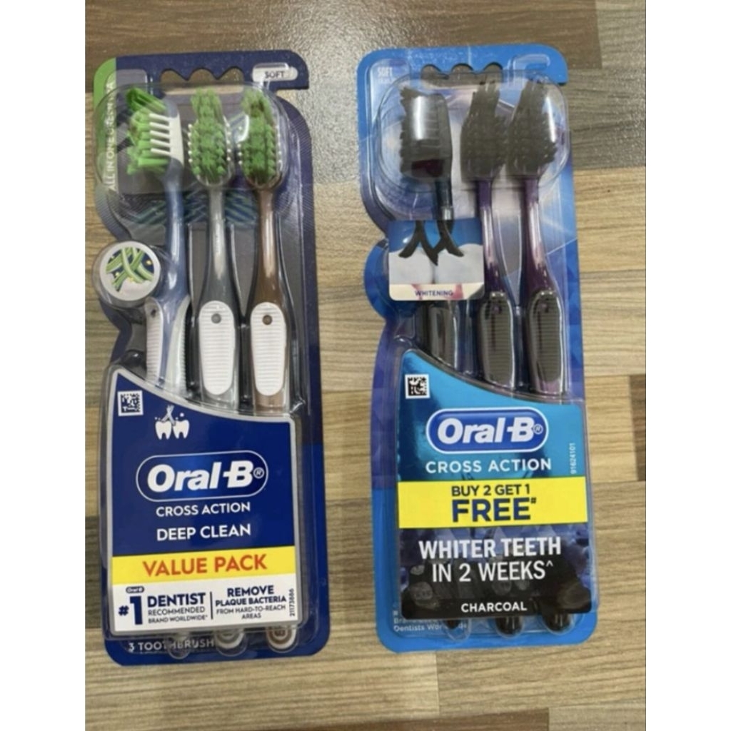 แปรงสีฟัน Oral-B Charcoal Action 2แถม1 ของแท้ 100% นะครับไม่แท้ผมคืนเงินให้ 100เท่าเลย