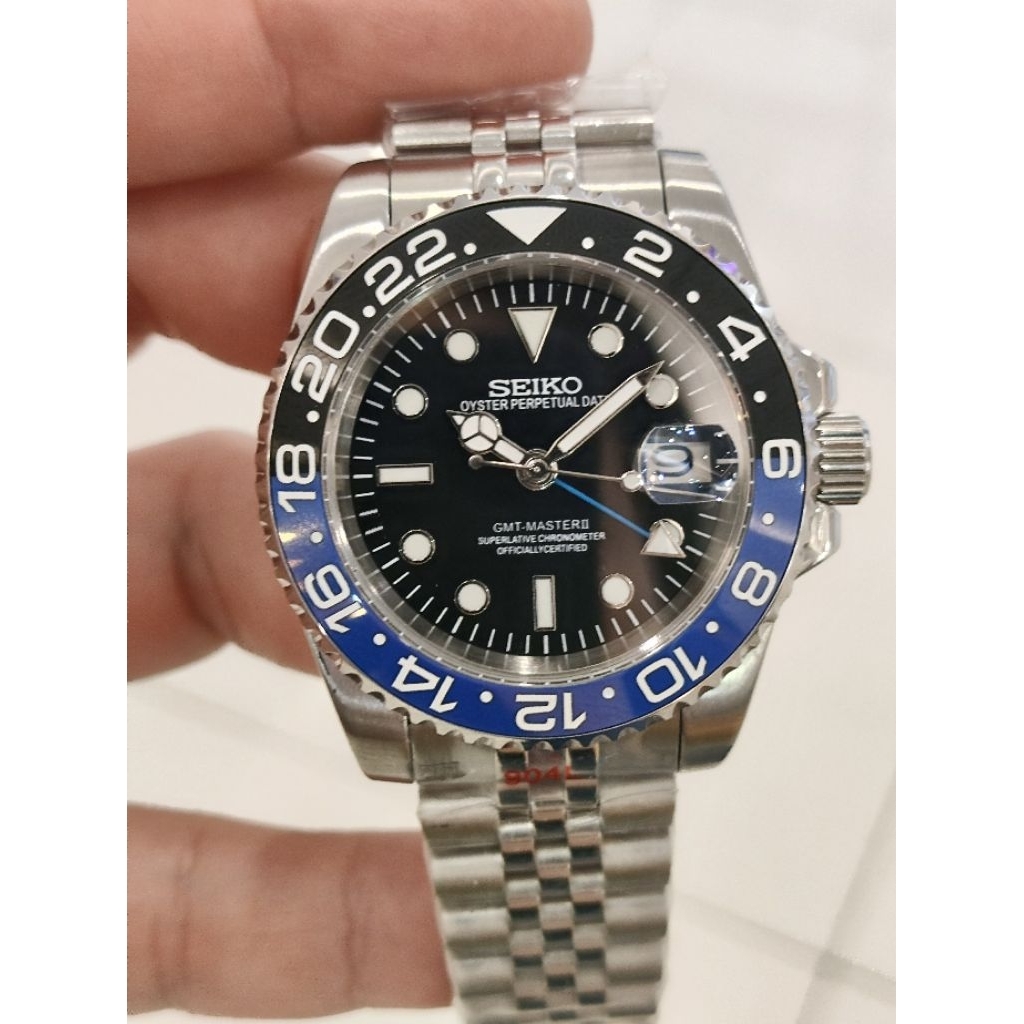 Seiko Modify Batman GMT NH34