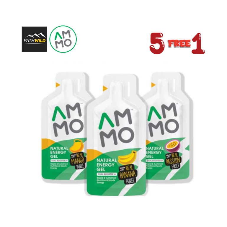 [[[ ซื้อ 6 จ่าย 5  / กดซื้อ 6 ]]] AMMO NATURAL ENERGY GEL เจลให้พลังงานจากธรรมชาติ