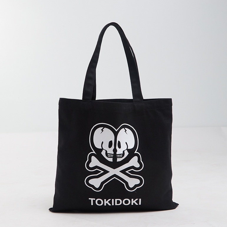 TOKIDOKI กระเป๋าผ้า DOUBLE SKULL TOTE BAG
