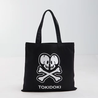 TOKIDOKI กระเป๋าผ้า DOUBLE SKULL TOTE BAG