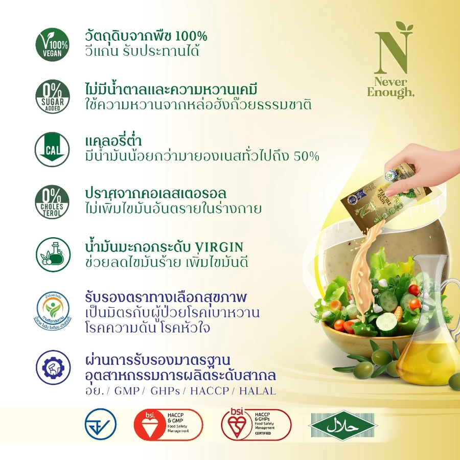 Olive Oil Salad Dressing รส Truffle และ รส Pizza spices ขนาด 255g