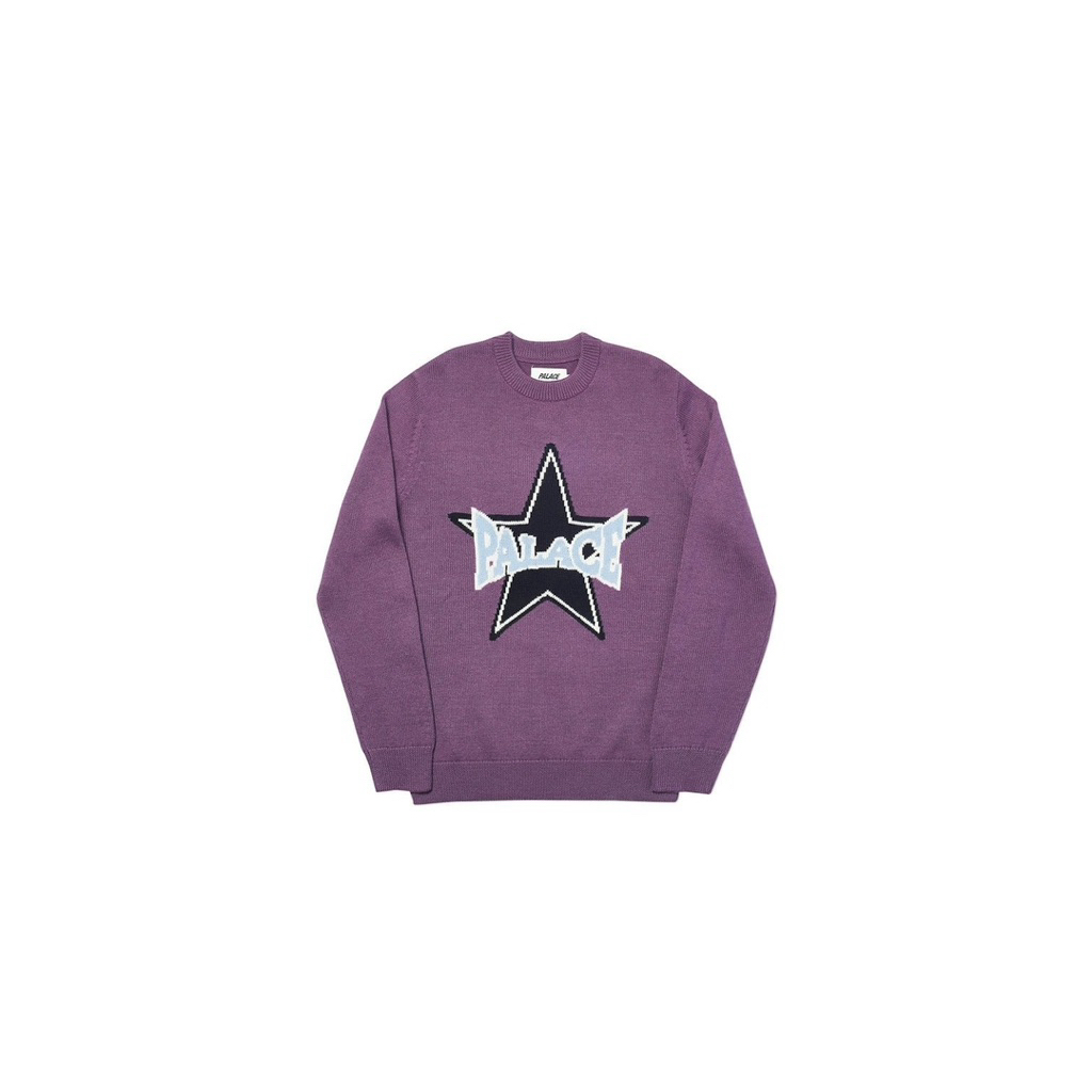 [พร้อมส่ง] Palace skateboards Star Knit Purple Size M