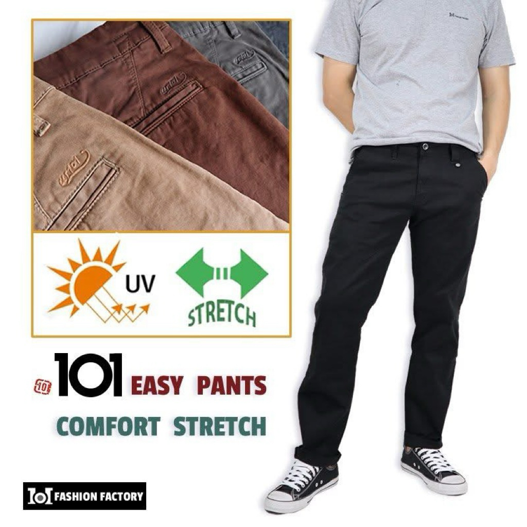 US101 553 กางเกงขายาวผ้ายืด กางเกงชิโน่ ไซส์ 30-38 มีหลายสีให้เลือก