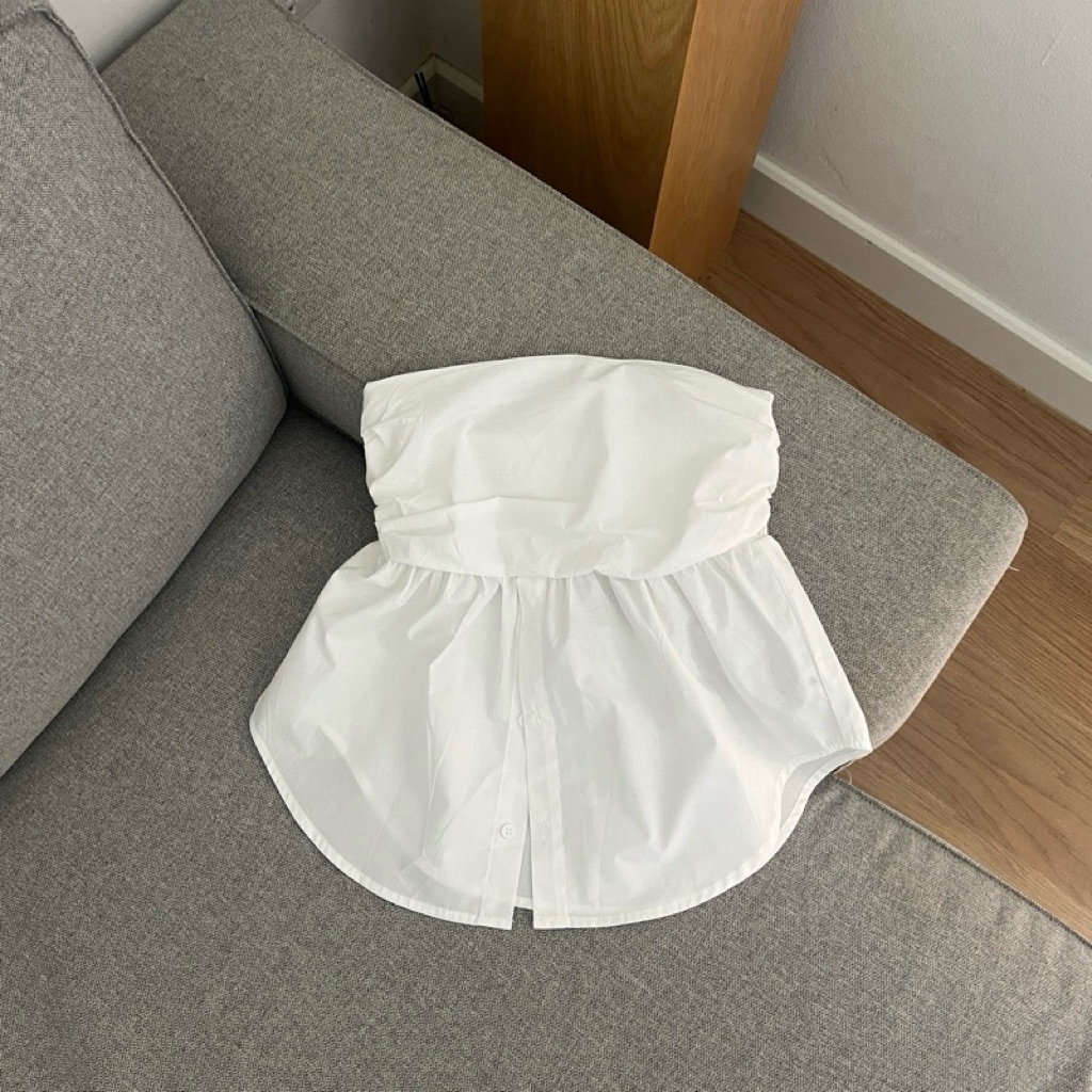 ส่งต่อ เกาะอกดีเทลกระดุมผ่า (สีขาว) 19dec.ourday