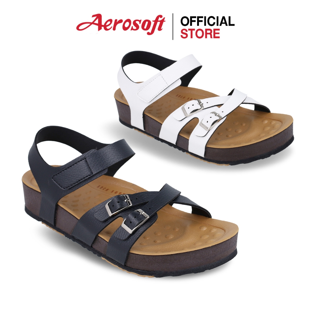 รองเท้าแตะผู้หญิง ผู้ชาย แบบสวมรัดส้น นิ่มๆ เพื่อสุขภาพ Aerosoft (แอโร่ซอฟ)  รุ่น SU6244